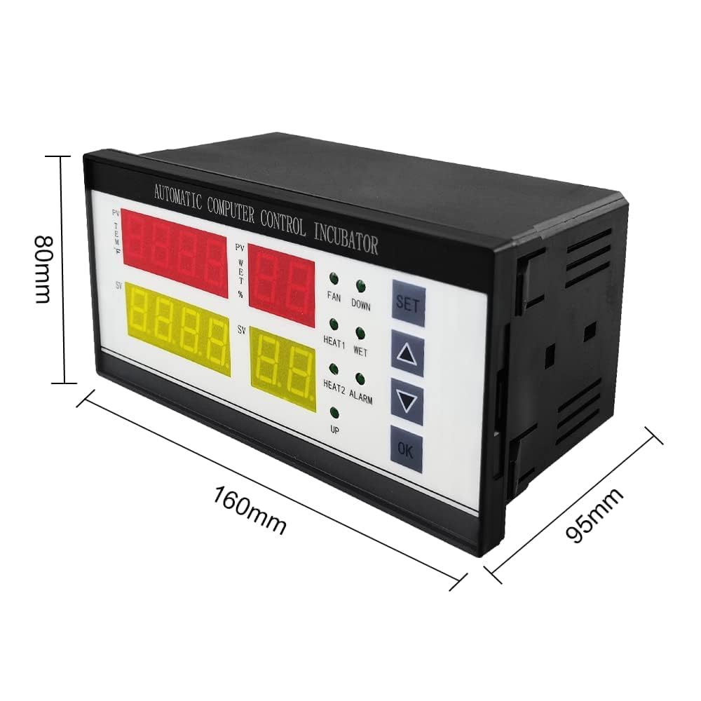 Real Instruments XM-18 Digital Automatic Small Egg Incubator Thermostat Controller Double Circuit With Temperature and Humidity Sensor 220V,110V (-10℃ - 60℃)