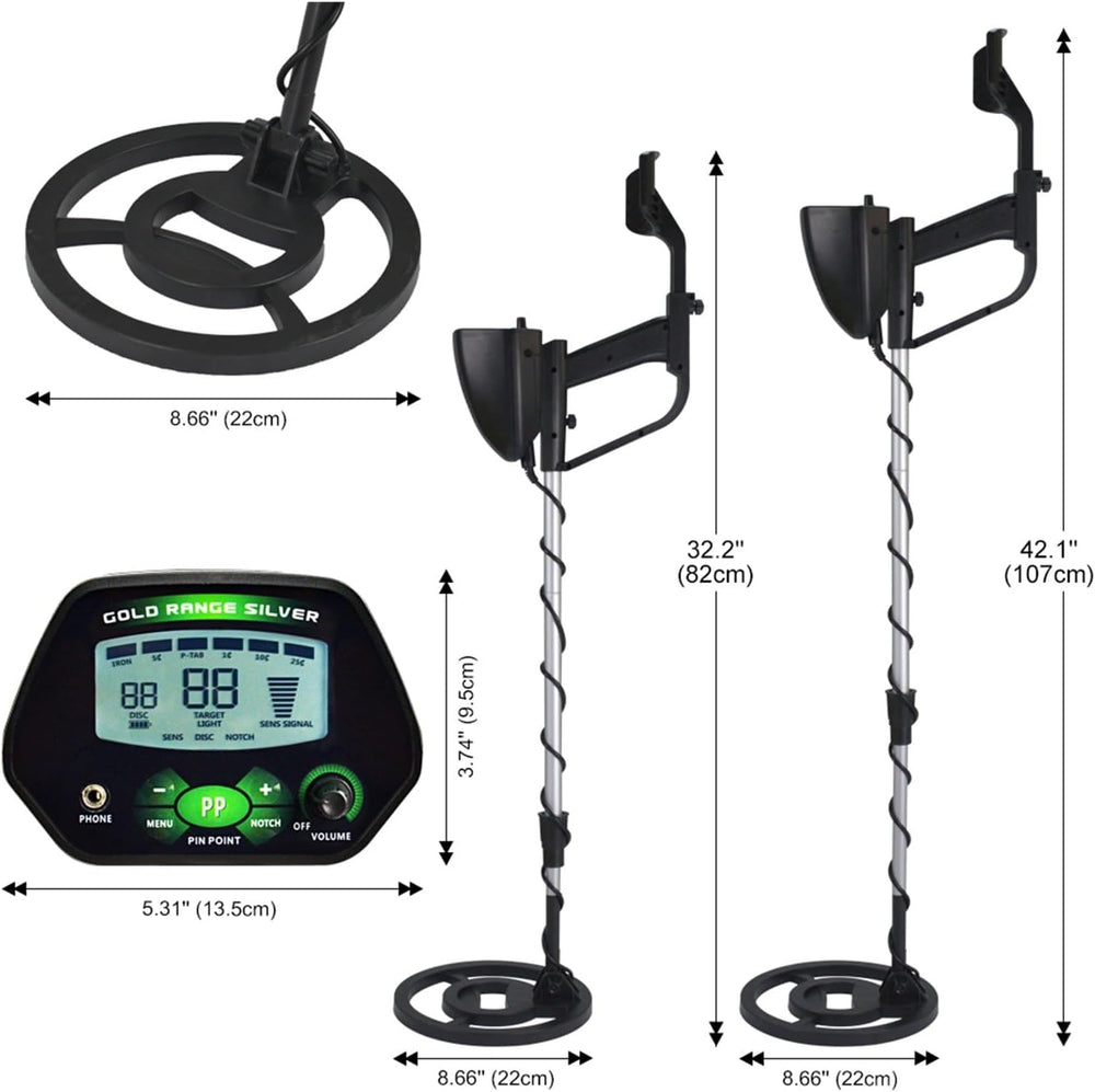 Real Instruments Metal Detector for Adults MD4090 - Treasure Hunting, Gold/Mineral Prospecting, Metal Detection - Digital, Waterproof, High Accuracy