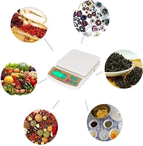 Real Instruments Weighing Scale SF-400A, Digital Weight Machine for kitchen with 10 kg Capacity, 1 g Accuracy, Tare Function, Kitchen Weighing Scale for Shop, Electronic Weight Machine Ideal for Health, Diet.