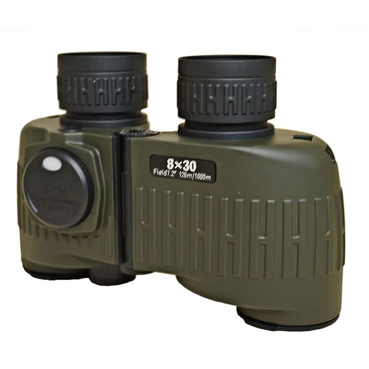 Real Instruments Military-Grade 8x30 Waterproof Binoculars with Built-in Compass & Rangefinder – Compact, Floating, Fog-Proof Tactical Optics