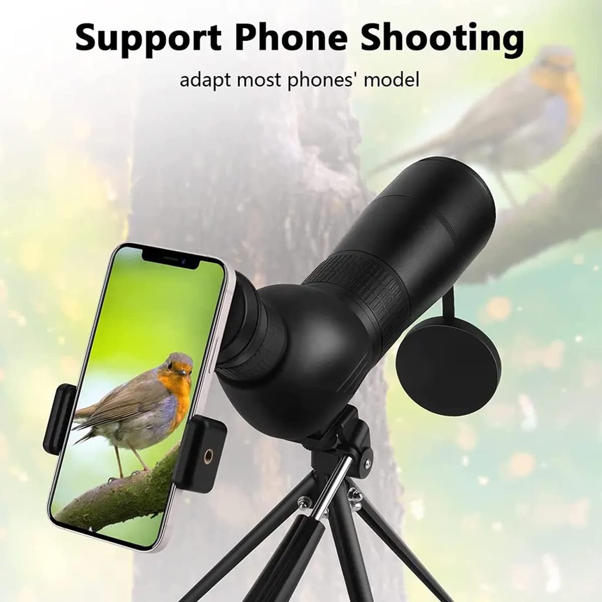 Real Instruments 20-60 X 60 Monocular for Long Distance Powerful Zoom Monocular Telescope with Tripod & Mobile Holder Spotting Scope for Long Distance Wild Photography Star Gazing Hunting-Carry Case