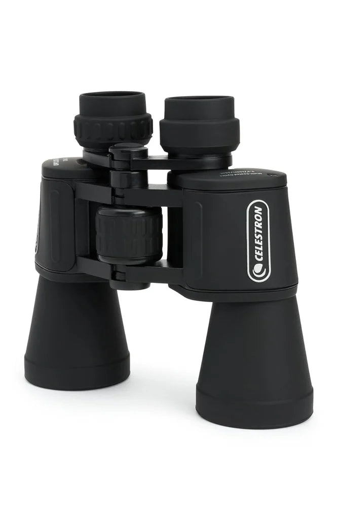 Celestron UpClose G2 20x50 High-Powered Porro Prism Binoculars with Multi-Coated Optics, Large 50mm Objective Lenses, Durable Rubber Armor Coating, Water-Resistant Design, Central Focus Wheel, Tripod Adaptability & Diopter Adjustment