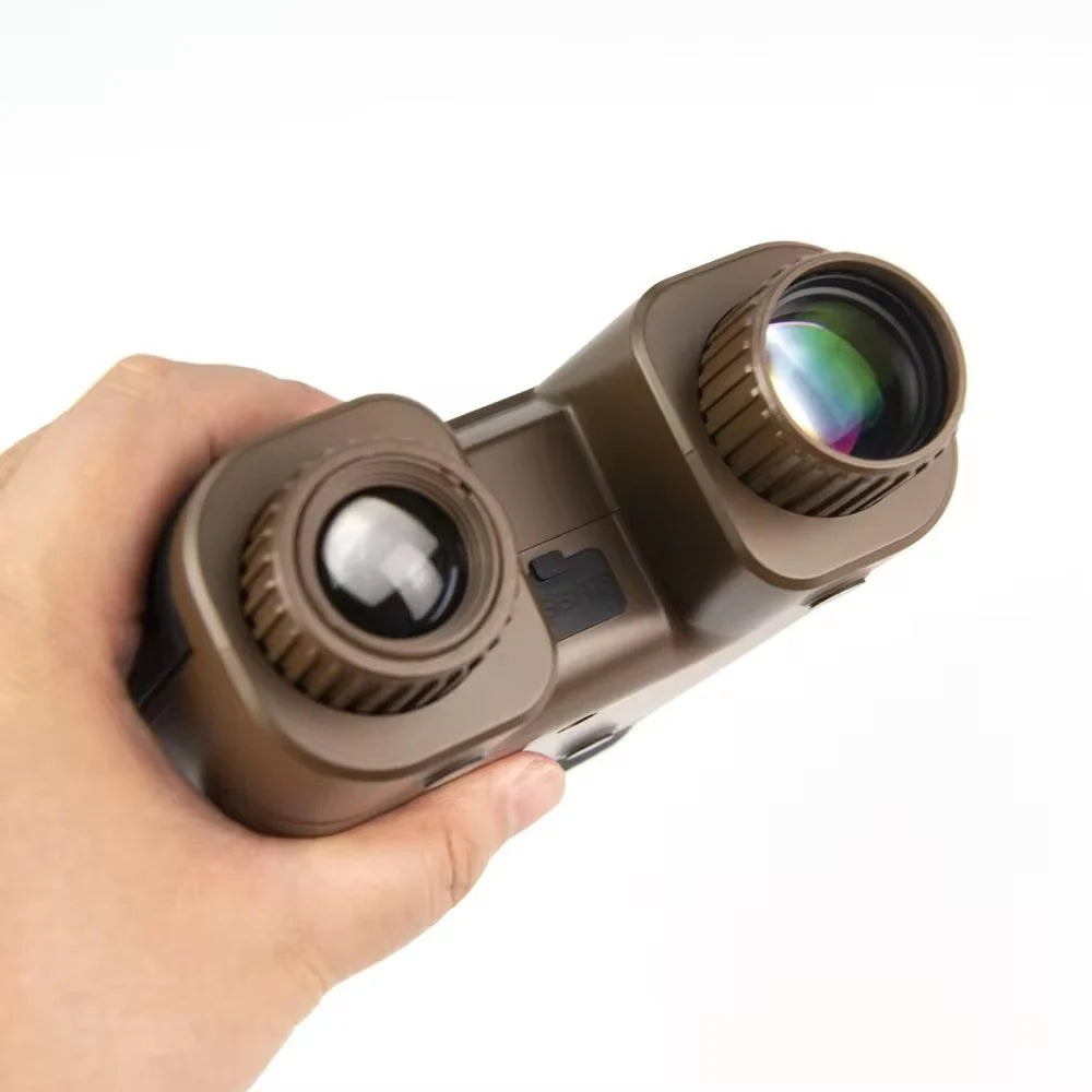Real Instruments Night Vision Binocular NV0811 with High-Powered 20X Magnification, Full-Color Low-Light Imaging, Adjustable Infrared Illumination, 2.33-Inch HD Display, Long-Range Viewing Up to 600 Meters, Rechargeable Battery and Multi-Language Support