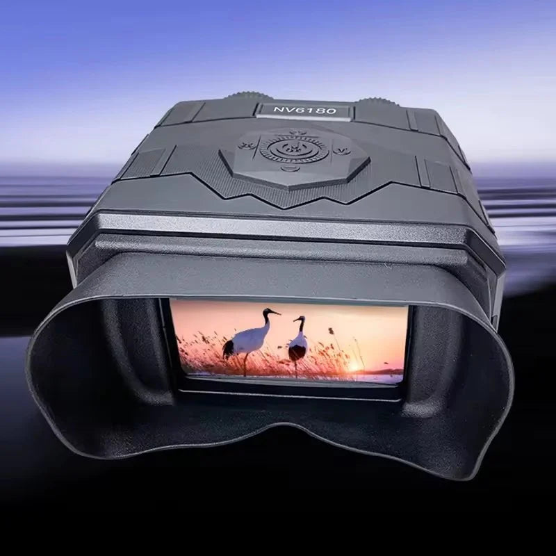 Real Instruments Binoculars Night Vision Built 3.5 Inch Wide Screen 8X Digital Zoom, NV6180