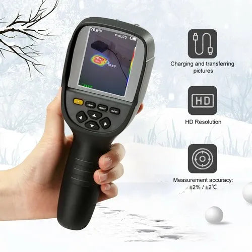 Real Instruments New Higher Resolution 320 x 240 IR Infrared Thermal Imaging Camera. Model HT-19 with Improved 300,000 Pixels, Sharp 3.2" Color Display Screen