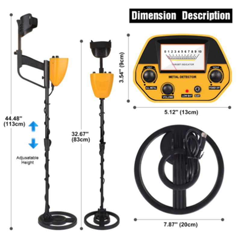 Real Instruments MD-5090 Professional Underground  Metal Detector – High Sensitivity with Analog Target Indicator, Adjustable Discrimination & Waterproof Coil – Ideal for Treasure Hunting, Coins, Relics & Jewelry