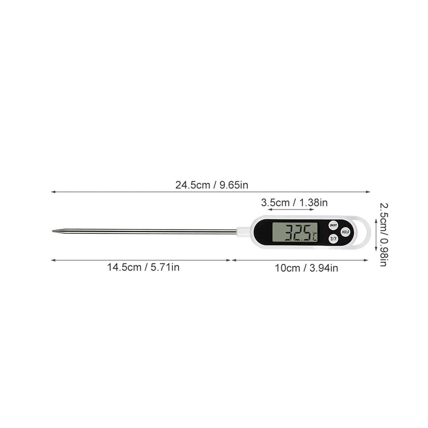 Real Instruments Digital Food Thermometer Kitchen BBQ Temperature Test TP300 High Precision Pen-Type Digital Thermometer with Wide Temperature Range, Stainless Steel Probe, and Rapid Measurement for Cooking, Laboratory, and Industrial Applications