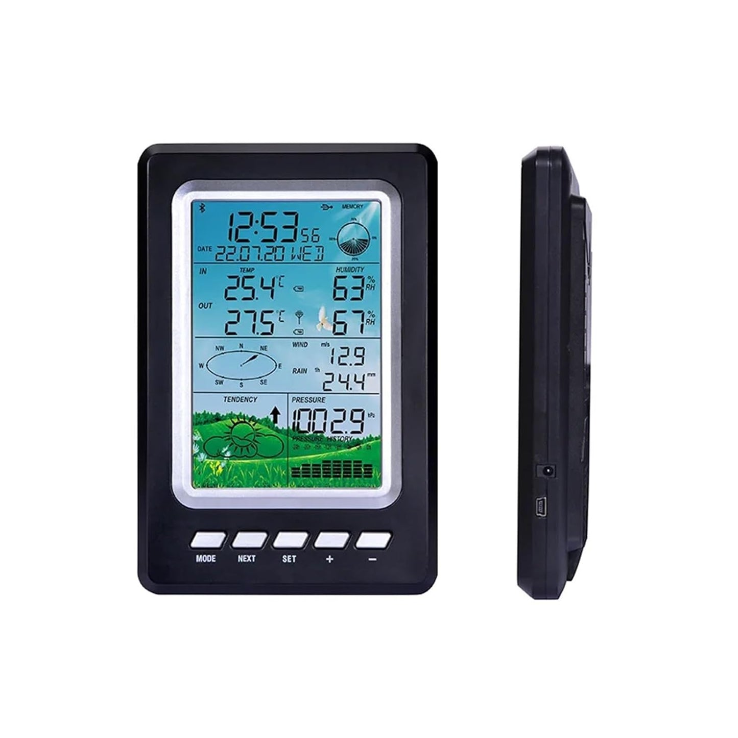 Real Instruments Wireless Solar Indoor and Outdoor Measurement Of Air Pressure Weather Station ,WS3030C