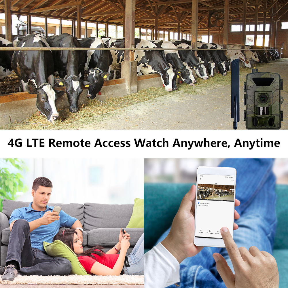 Real Instruments PR803G 60MP APP Control Night Vision Photo Wireless 4G LTE Cellular IP66 Waterproof 2.0" LCD Outdoor Hunting Trail Camera Trap