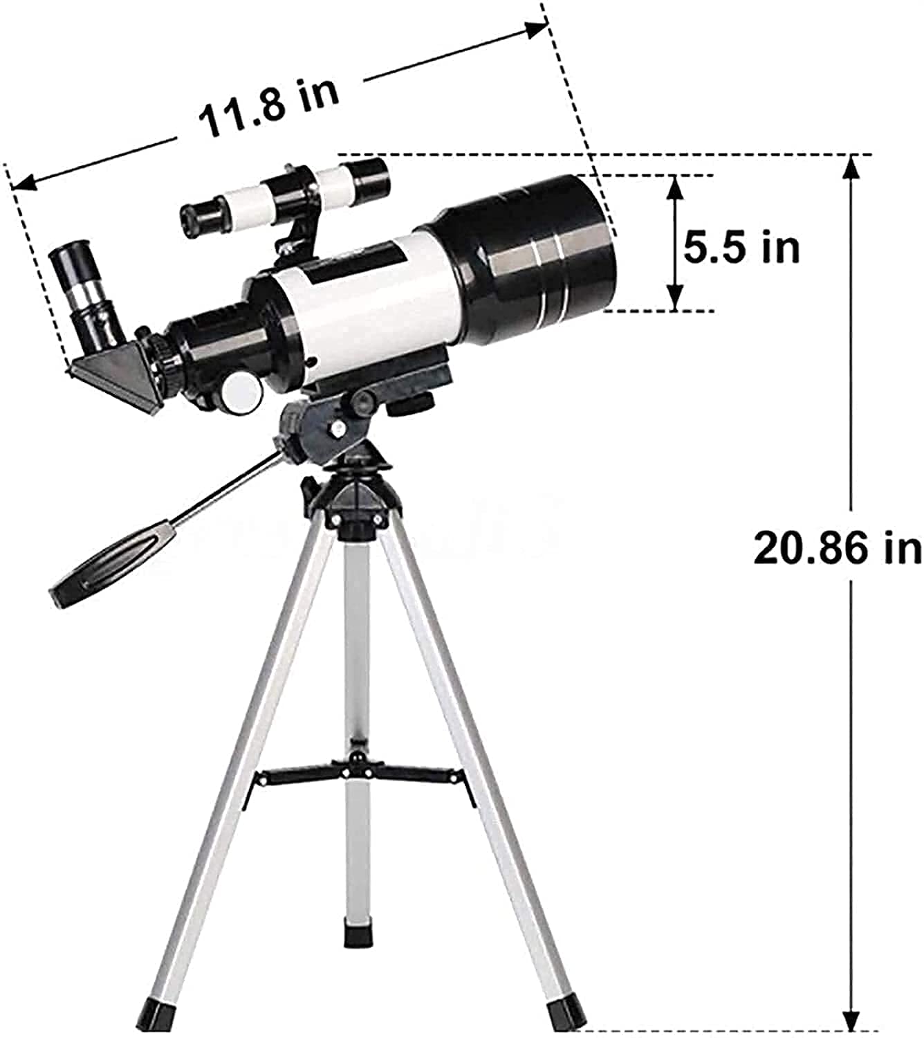 Real Instruments F30070M Telescope For Students High Power Telescope With Adjustable Tripod, F30070