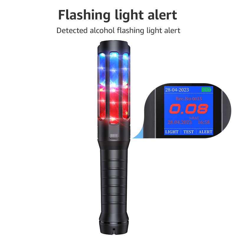 Real Instruments Mr. Black 07 Portable Digital Alcohol Tester with LED Indicator – Rechargeable Breath Analyzer