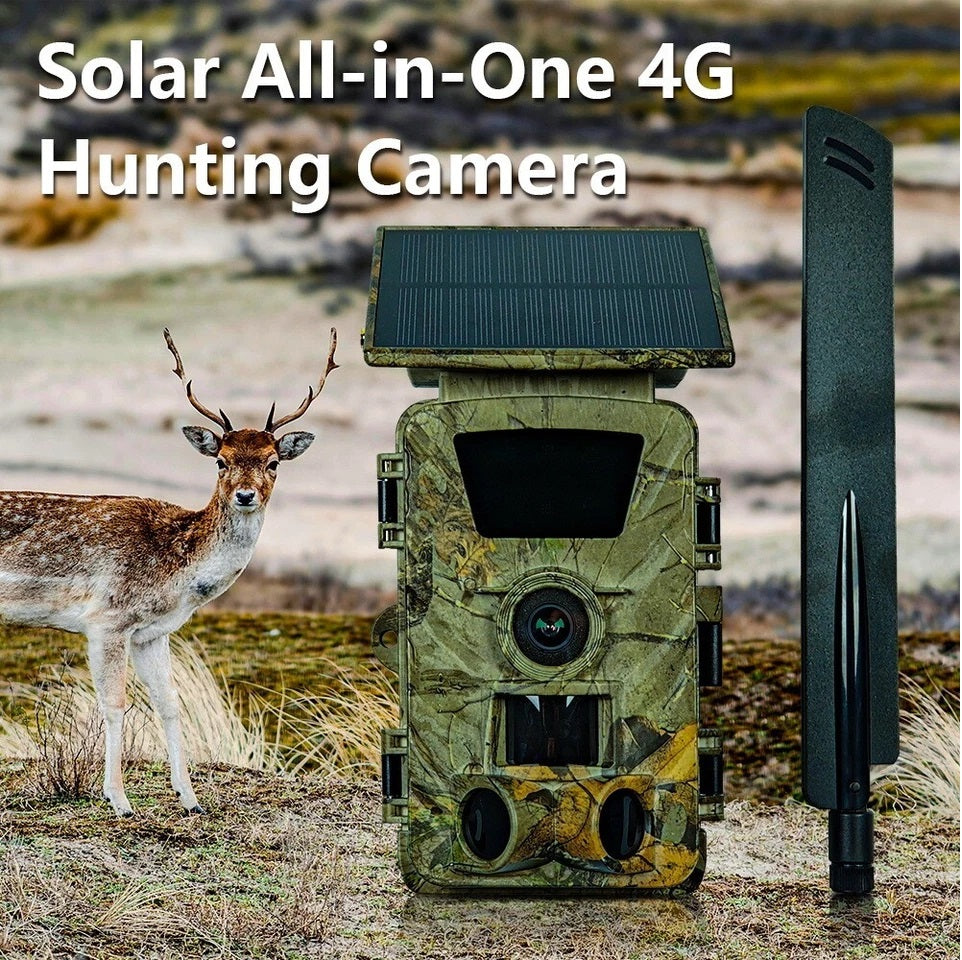 Real Instruments PR903G 60MP 5K Ultra HD 4G LTE Solar Hunting Camera with SIM Support, Live Video, Night Vision & TrailCam Go App