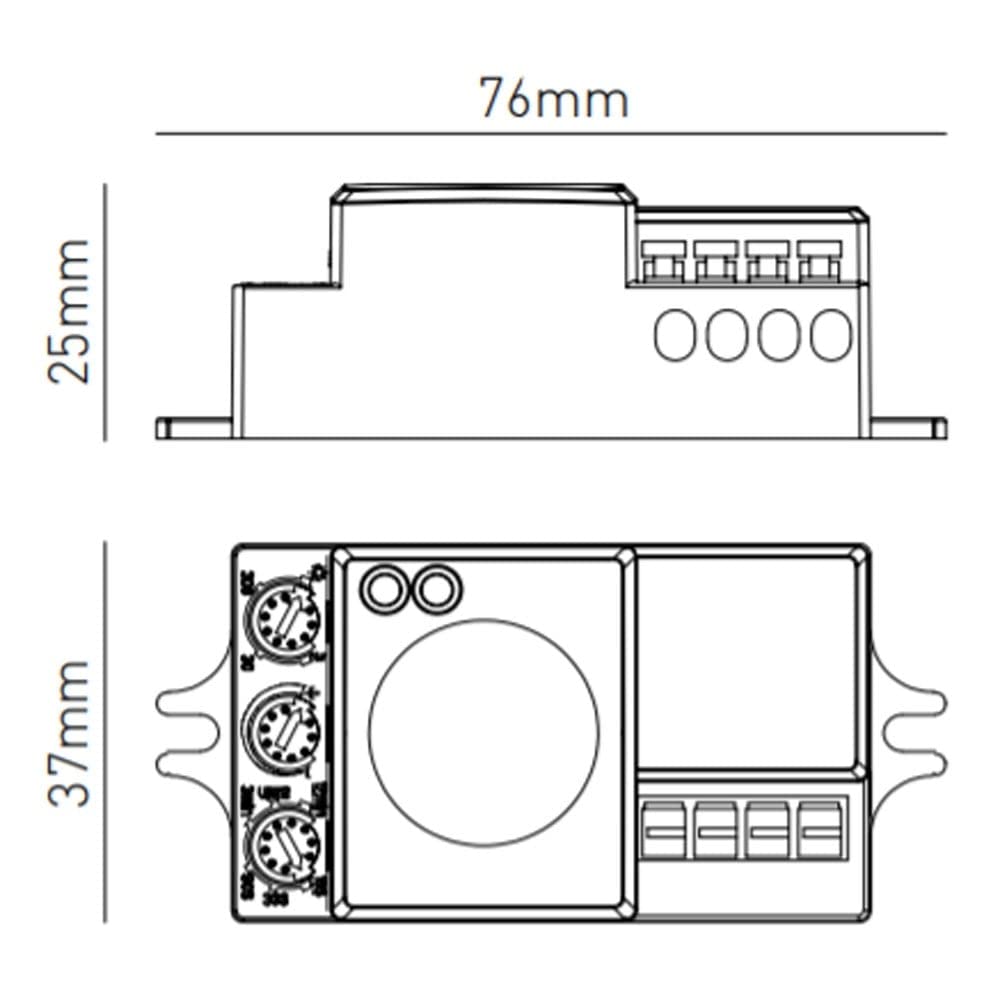 Real Instruments 360 Degree 8 Meter Coverage Microwave Motion Sensor,Motion Detector (Plastic, White)