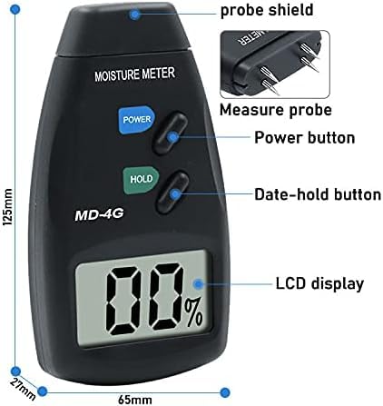 Real Instruments MD-4G Digital Wood Moisture Meter 0–99.9% Two-Pin Moisture Tester