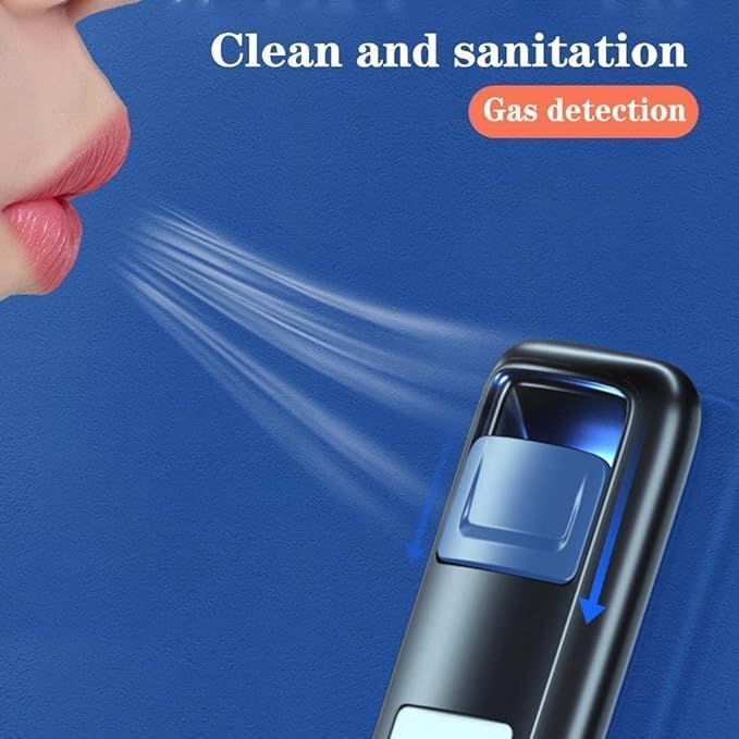 Real Instruments Digital LCD Display Breathalyzer Alcohol Tester Potable Traffic Police Safety Alcohol Detector Battery Power Hand-Hold Professional BAC Tracker