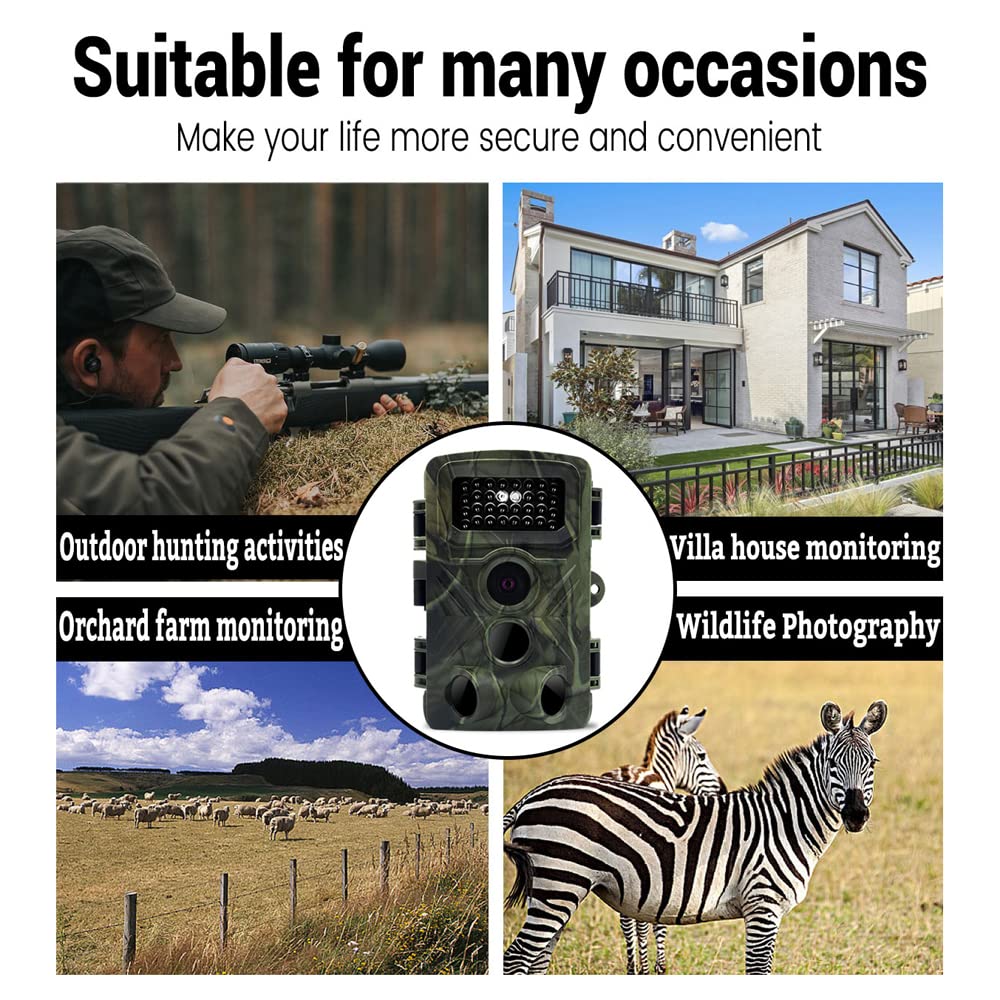 Real Instruments PR3000 36MP 1080P Night P Video Taking Trail Camera Multi-Function Outdoor s Animal Observation House Monitoring Camera IP66 Waterproof with 34 Lights Camera