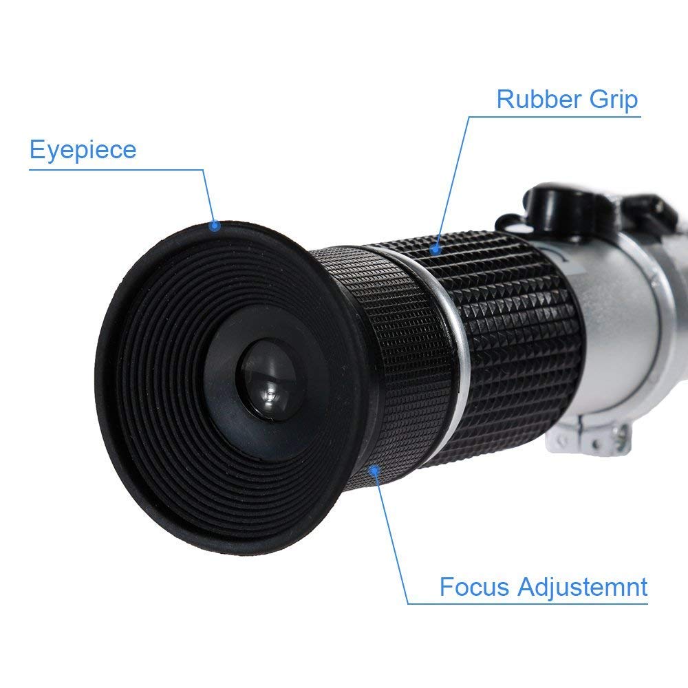 Real Instruments 58 To 92% Refractometer Honey For Honey Moisture, Brix And Baume, 3 In 1 Uses Brix Scale Range Honey Moisture Tester With ATC Ideal For Honey Maple Syrup And Molasses Bee Keeping