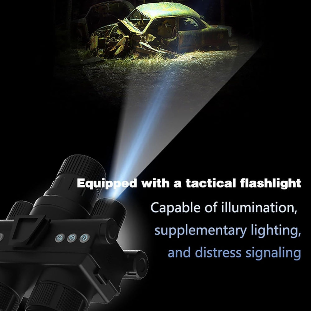 Real Instruments Night Vision Goggles New Round Screen NVZ9157, 32GB TF Card for Photo and Video, Low Light Full Color Outdoor Night Camera Digital Infrared Binocular Night