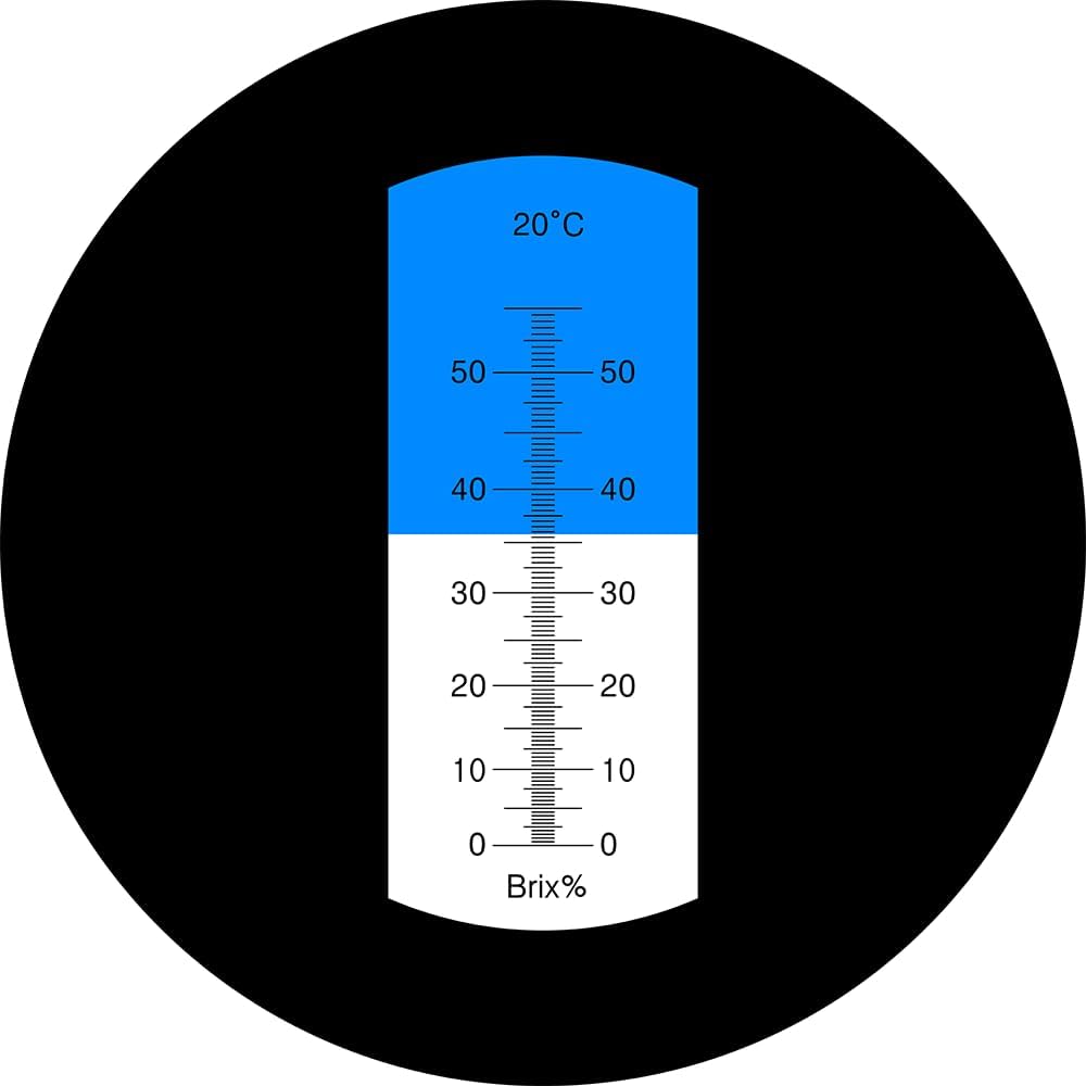 Real Instruments 0 To 55% Brix Refractometer For Fruit Juice Dual Scale Automatic With ATC