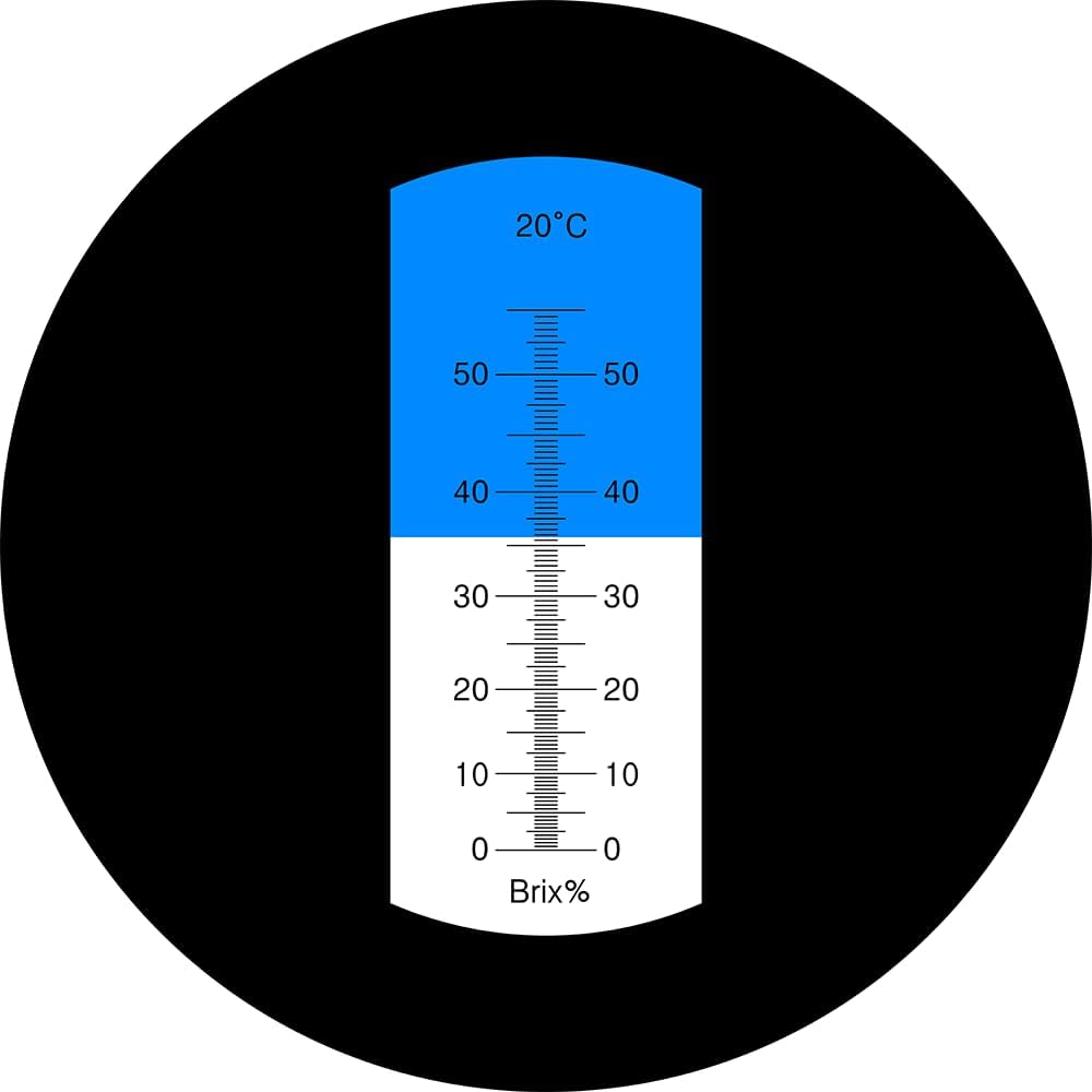 Real Instruments 0 To 55% Brix Refractometer For Fruit Juice Dual Scale Automatic With ATC