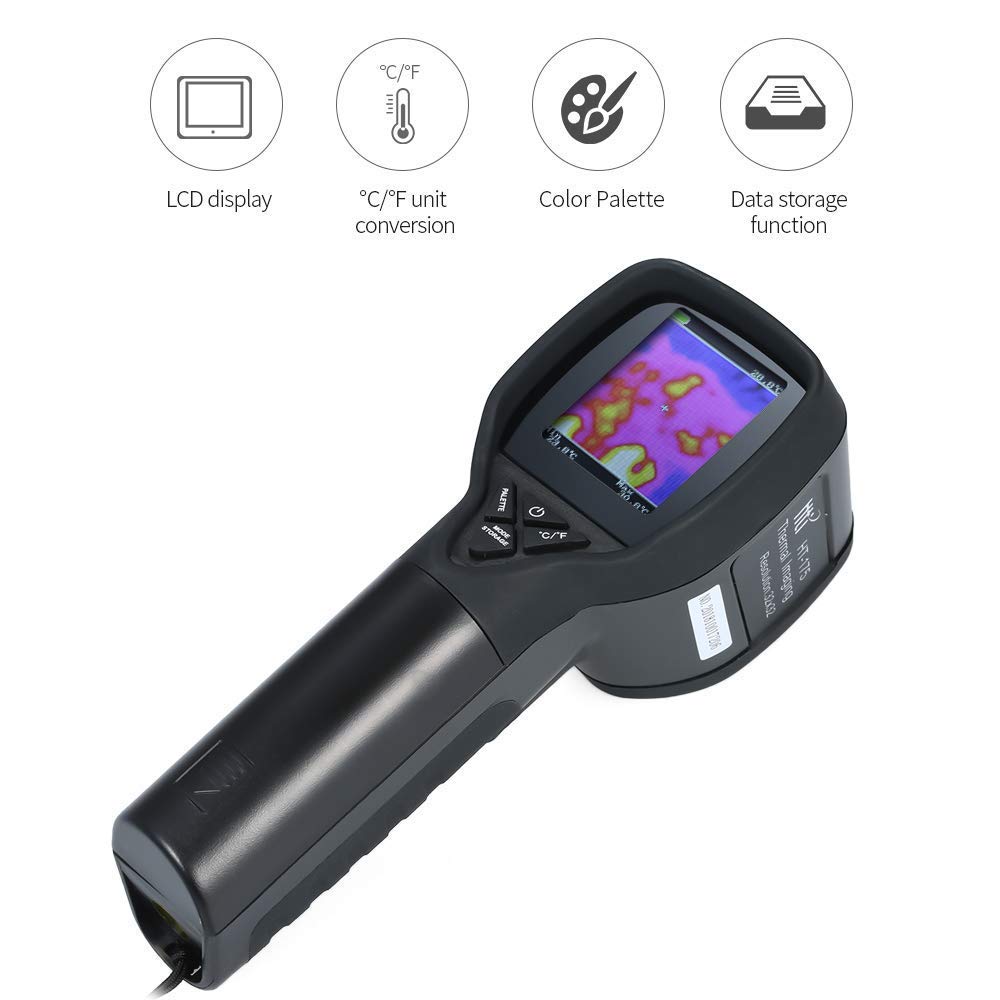 Real Instruments Digital Thermal Imager With 1024 Pixels 32x32 IR Resolution Long Range Infrared Focal Plane Measuring Temperature Imaging Camera Handheld Professional Model HT- 175