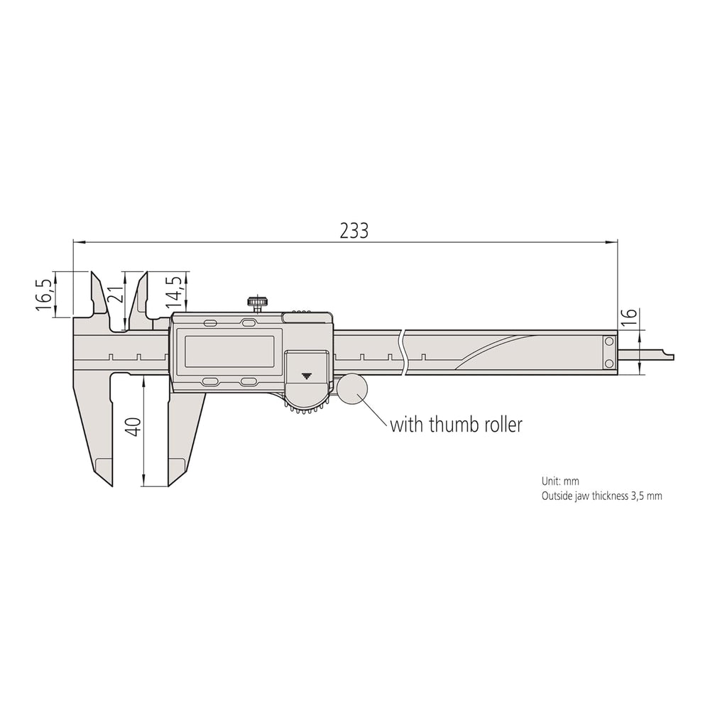 Mitutoyo 500-196-20 Digital Vernier Caliper 150mm/6 inch with LCD Display, Stainless Steel Construction, Dual Metric & Imperial Measurement System for Accurate Internal, External, Depth & Step Measurements, Advanced Absolute Scale, VC-09
