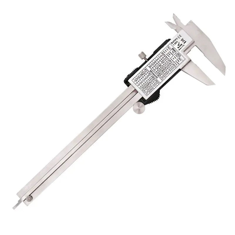 Real Intruments Digital Vernier Caliper 0-150mm/ 6 Inch with LCD Display, Dual Metric & Imperial Unit Conversion, Zero Setting Function, Stainless Steel Construction for Durability, Accurate Internal, External, Depth & Step Measurements, VC-01