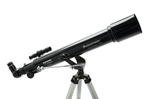 Celestron 70AZ Achromatic Refractor Telescope with 70mm Aperture, 700mm Focal Length, Altazimuth Mount, and Adjustable Aluminum Tripod for Beginner Astronomers and Terrestrial Viewing