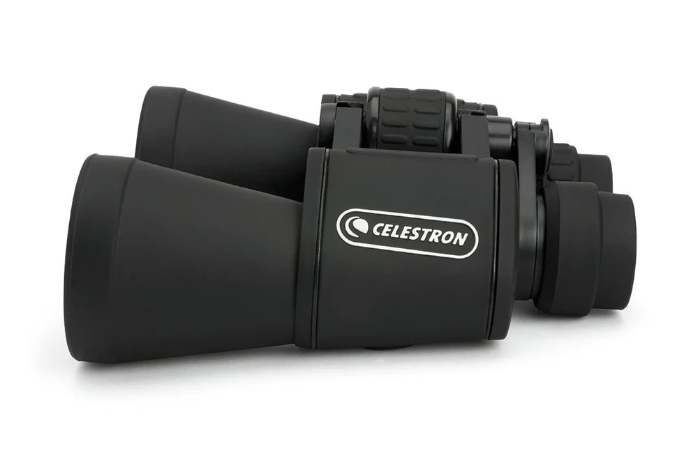 Celestron UpClose G2 20x50 High-Powered Porro Prism Binoculars with Multi-Coated Optics, Large 50mm Objective Lenses, Durable Rubber Armor Coating, Water-Resistant Design, Central Focus Wheel, Tripod Adaptability & Diopter Adjustment
