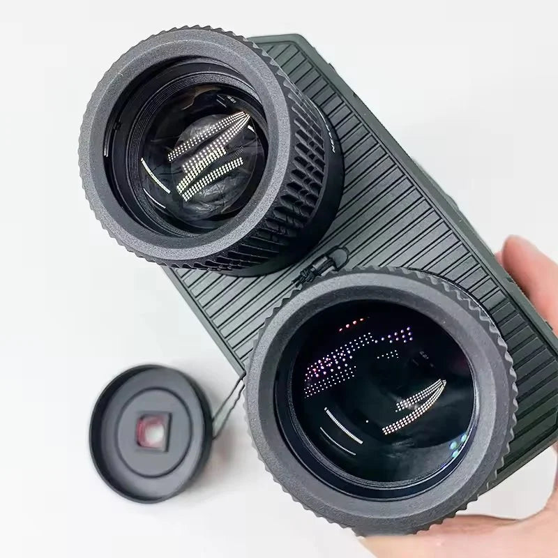 Real Instruments Binoculars Night Vision Built 3.5 Inch Wide Screen 8X Digital Zoom, NV6180