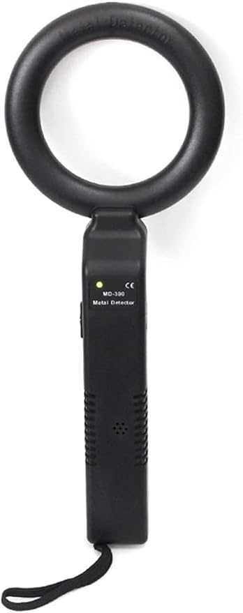 Real Instruments Metal Detector MD-300 Handheld Lightweight Security Scanner with Adjustable Sensitivity 22 kHz Operating Frequency, Audio, Visual & Vibration Alerts 9V Battery-Powered for Security, Industrial, Examination Rooms & Exploration Applications