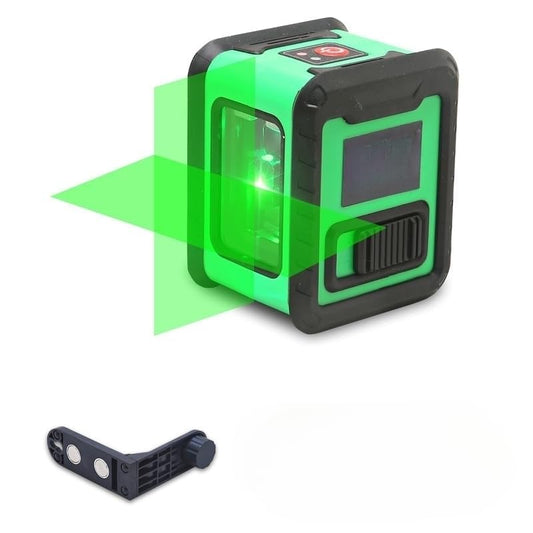 Real Instruments Rotatable Laser Levels 2 Line Horizontal And Vertical Points Cross Lines Border Infrared Laser Level High Precision Green Light Self Leveling Laser Level With Magnetic Bracket