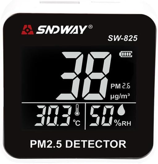 Real Instruments SW-825 Digital Air Quality Monitor Laser PM2.5 Detector Gas Temperature Humidity Monitor, AQM-13