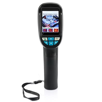 Real Instruments Thermal Imaging Camera HT-04, 220 x 160 Handheld 35200 Pixels Infrared Imaging Device with IP54 Waterproof High Sensitive Sensor, 2 Meter Drop Durability, 2.4" TFT Color Screen Infrared Camera