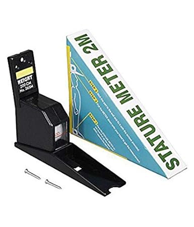 Real Instruments Stature Meter 2M Height Measuring Tape Stature Meter Home Adult Children Roll Ruler Wall Mounted Growth Stature Meter Height Measure Measuring Measurement Tape Black