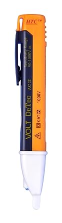 HTC AC-II Non-Contact Voltage Tester, Electrical Voltage Detector Pen 12-1000V AC Inductive Electric Tester Pen Digital Multi-meter Volt Meter with Alarm Mode Live/Null Wire Judgment