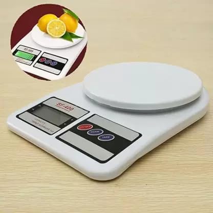 Real Instruments Weighing Scale SF-400, Digital Kitchen Weighing Scale 0.1Gm to 10 Kg Portable Weighting Machine for Home Electronic Food Weight Machine Lcd Black Display Measuring Cooking Vegetable Fruit Food Weighing Machine