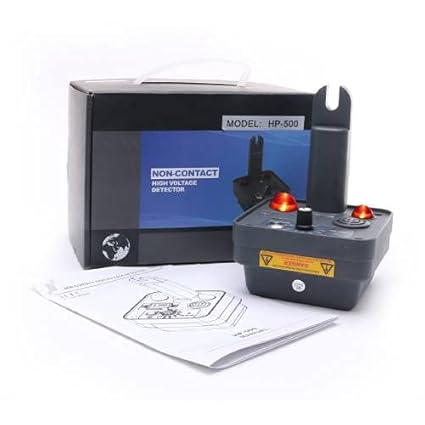 HTC High Voltage Detector HP-500 Non-Contact Voltage Tester for AC Voltages Ranging from 220V To 500kV with LED Indicators, Audible Alarm, Adjustable Sensitivity, IP54 Dust and Water Resistance, and Long Battery Life for Electrical Safety