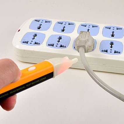 HTC AC-II Non-Contact Voltage Tester, Electrical Voltage Detector Pen 12-1000V AC Inductive Electric Tester Pen Digital Multi-meter Volt Meter with Alarm Mode Live/Null Wire Judgment