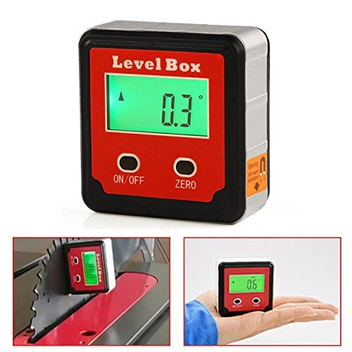 Real Instruments Mini Digital Angle Finder, LCD Backlit Display Automatic Shutdown High Accuracy Portable Angular Measurer Inclinometer Rust Prevention 4x90 Degree Magnet For Home Decorating (DC125)