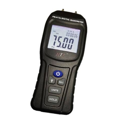 HTC PM-6175 Digital Manometer 75 PSI with Wide-Range Pressure Measurement, Multiple Units, and High Accuracy for Industrial, HVAC, and Scientific Applications