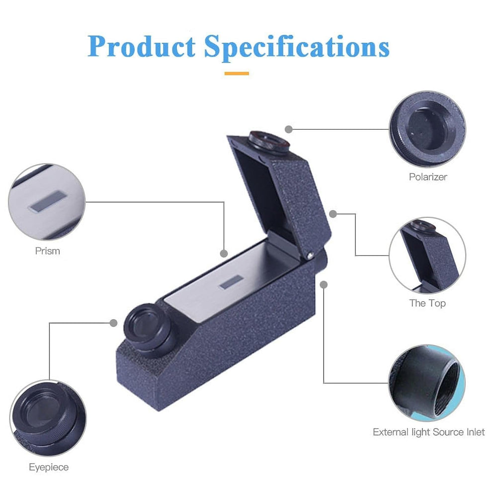 Real Instruments Compact Digital Gem Portable Refractometer, ABS Gem Refractometer, RHG181 1.30-1.81 Presidium Gemstone ldentification Tester for Jewelry, Gold ＆ Silver and Diamond, Lab Refractometers, RHG-181