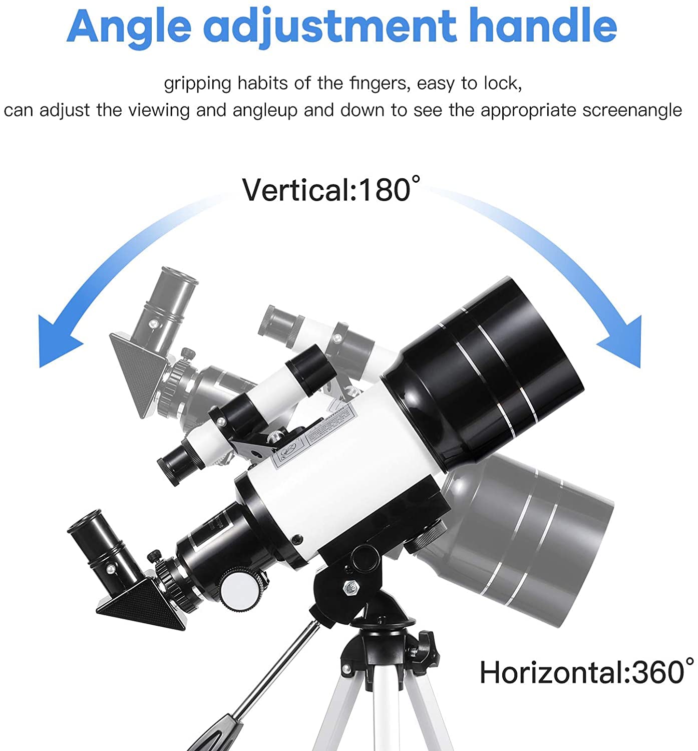 Real Instruments F30070M Telescope For Students High Power Telescope With Adjustable Tripod, F30070