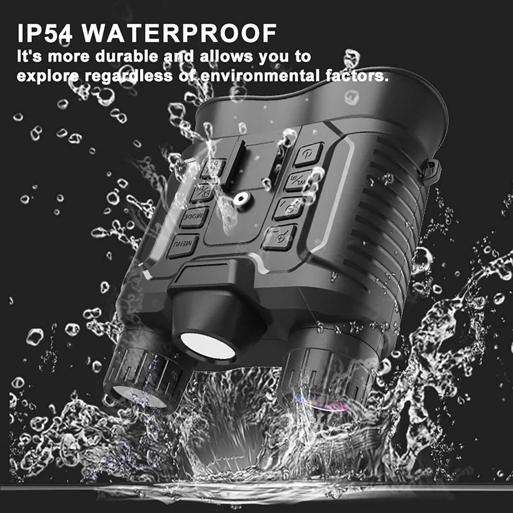 Real Instruments NV8161 Military Tactical Night-Vision Goggles Head Mounted Binoculars, 4K HD IR Night Vision Binoculars with 8X Digital Zoom, Save Photo and Video with 32GB Memory Card, Built-in 3000Mah Battery