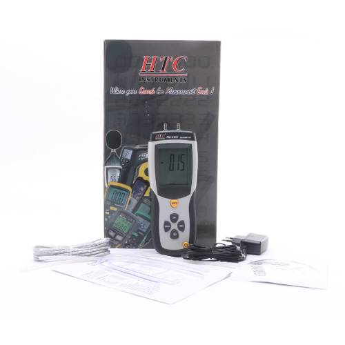 HTC PM-6202 High Precision Digital Manometer 5 PSI with Multi-Unit Pressure Measurement and Advanced Accuracy for Industrial, HVAC, and Scientific Applications