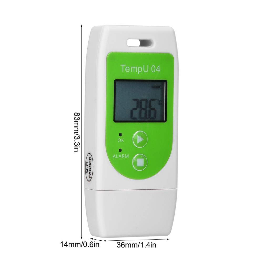 Real Instruments TempU04 USB Digital Temperature and Humidity Data Logger Temperature Monitor with 32000 Points Recording Multiuse Reusable Thermometer For Temperature Monitoring, Food Applications, Storage, Refrigerators - TempU04