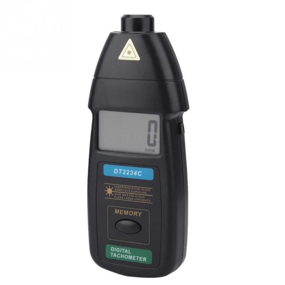 Real Instruments DT-2234C Handheld Non Contact Tachometer RPM Meter Rotation Speed Measurement Laser Type 2.5-99999 RPM Speed Meter Gauge