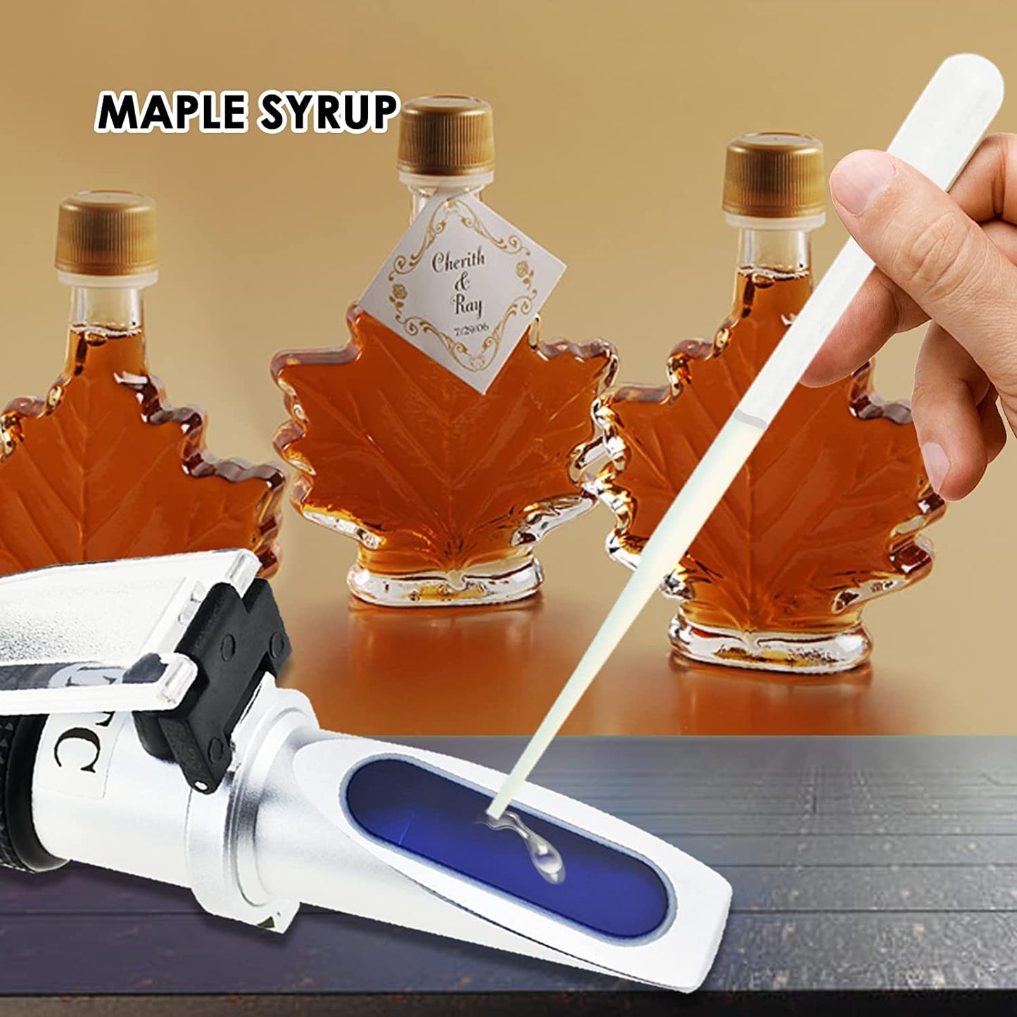 Real Instruments 0 To 10% Brix Refractometer Portable Hand Held Sugar Content Measurement With Atc Low-concentrated Sugar Content Solutions Maple Sap Cutting Liquid Cnc Maple Syrup Makers Tea