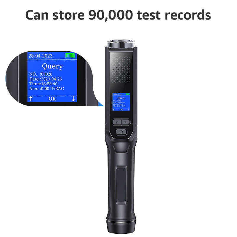 Real Instruments Mr. Black 07 Portable Digital Alcohol Tester with LED Indicator – Rechargeable Breath Analyzer