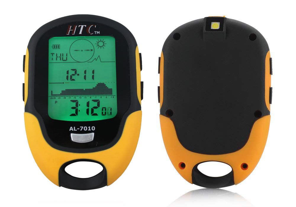 HTC instrument Digital LCD Compass with Barometer Altimeter AL-7010 with Temperature, Clock and Calendar